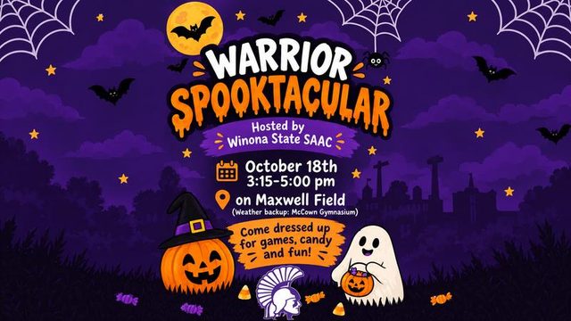Winona State athletes invite little kids to Warrior Spooktacular costume event Sunday