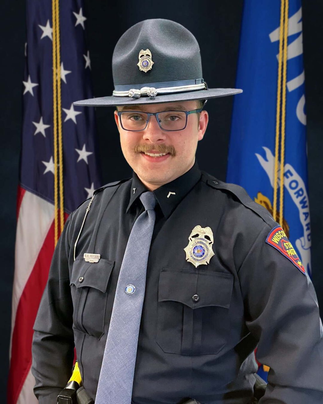 Wisconsin State Patrol Trooper Bradley Ritger in uniform